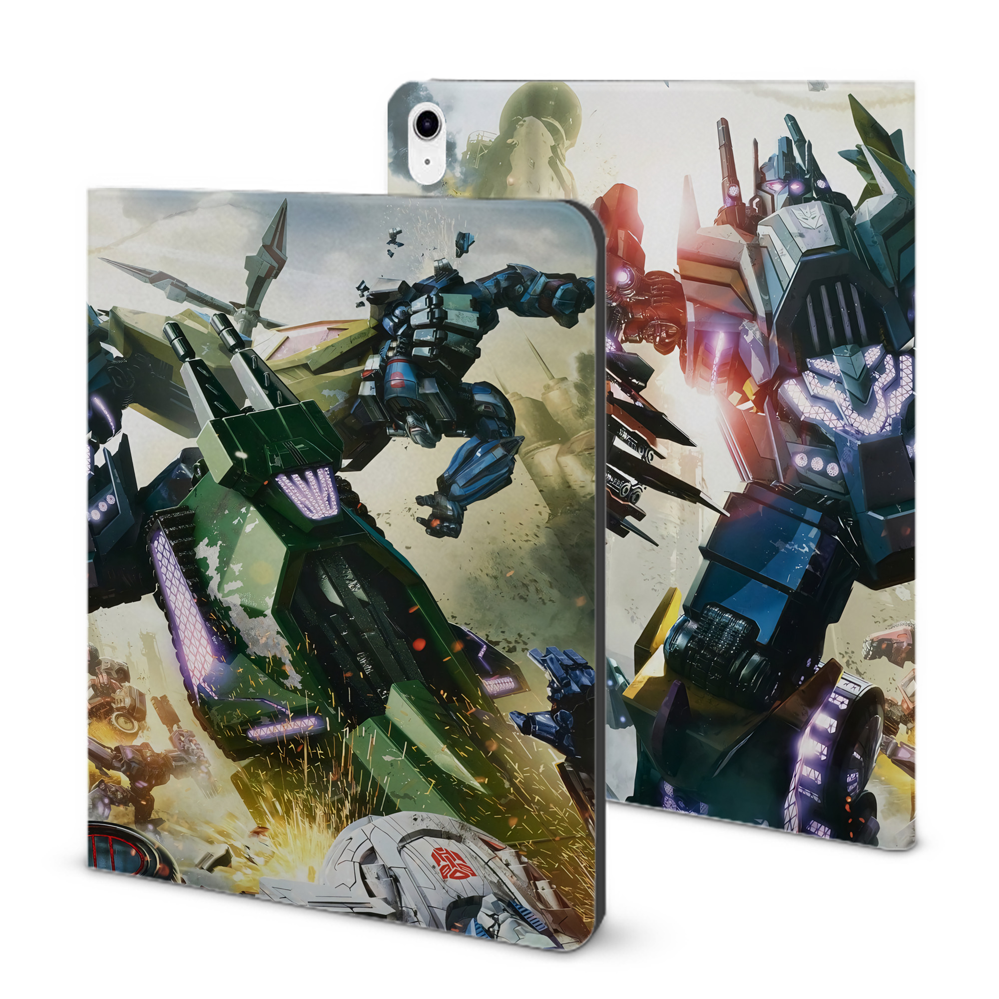 （画像用） Transformers トランスフォーマー IPad ケース ブック型 PUレザー TPU 耐衝撃 軽量 薄型 ペン収納なし 全面保護 IPad 各モデル対応